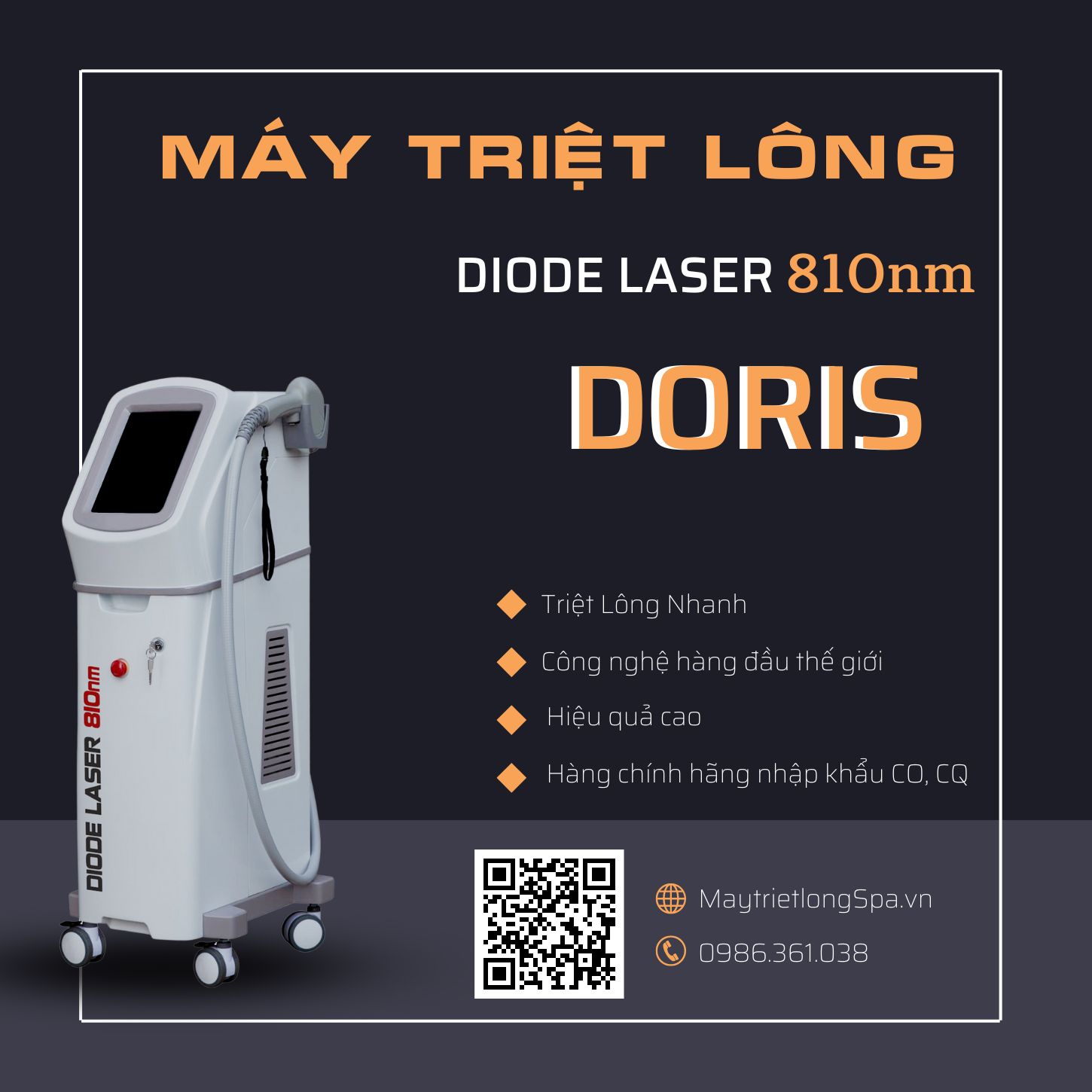 máy triệt lông spa Diode laser 810nm