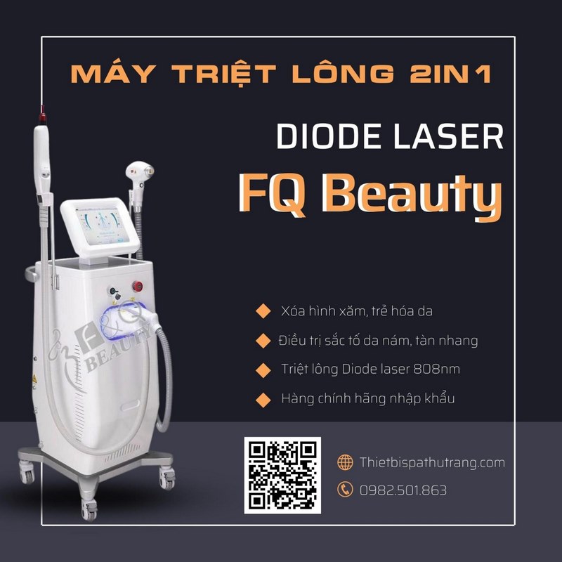 Các ưu điểm nổi bật của máy triệt lông Diode Laser 2in1 FQ Beauty