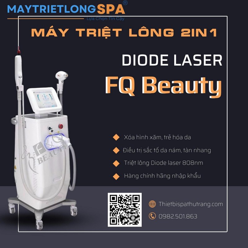 Đặc điểm của máy triệt lông Diode Laser FQ beauty 2in1