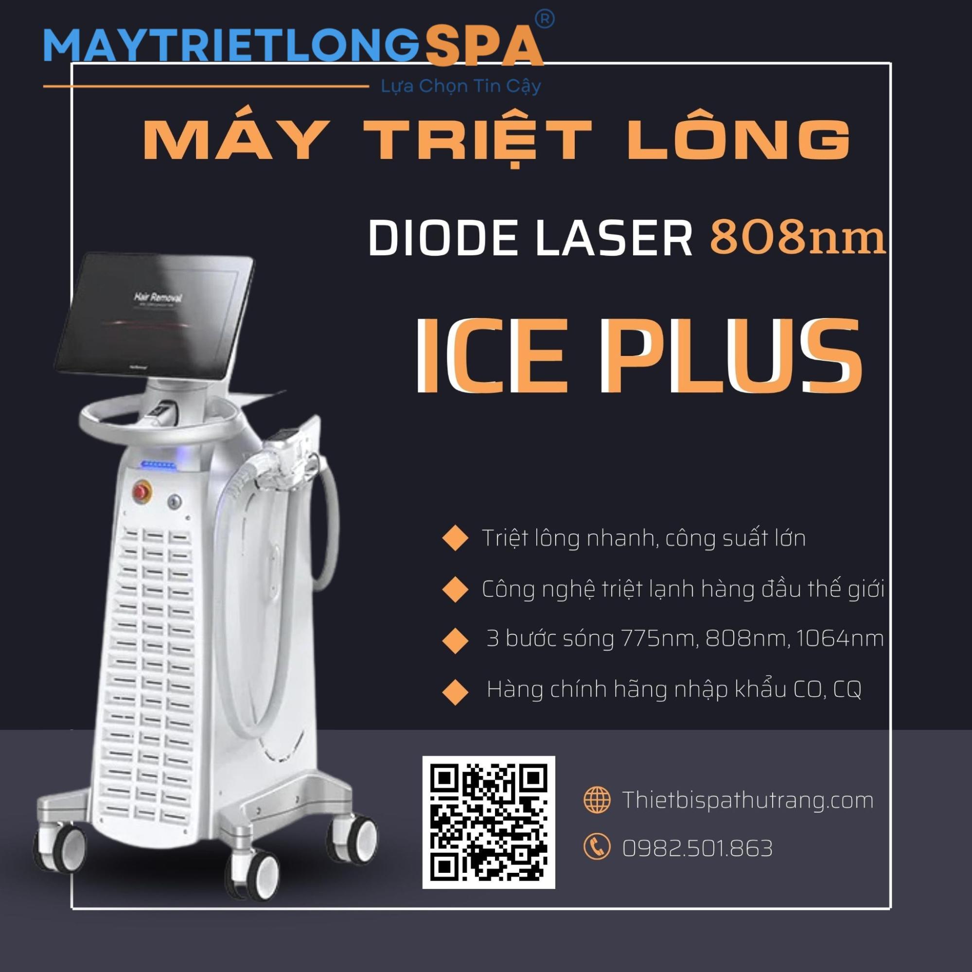 Máy triệt lông Diode Laser 3 bước sóng ICE Plus